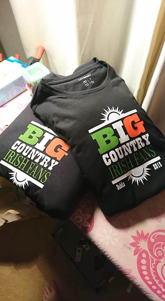 Couple of big country irish fans t-shirts