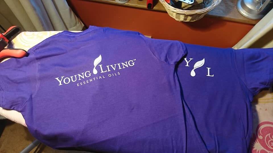 Personalised t-shirt for a company called Young Living